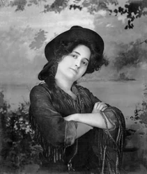 Porträt einer Cowgirl, Vereinigte Staaten, 1902